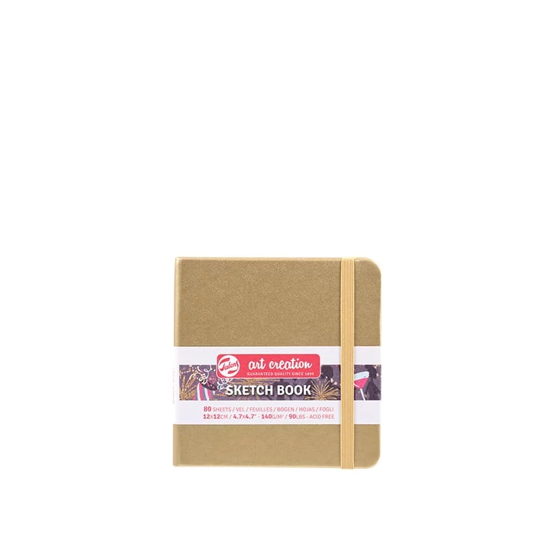 Talens Art Creation Sketch Book rajz- és vázlatfüzet, 140 g, 80 lap - 12x12 cm, fehérarany