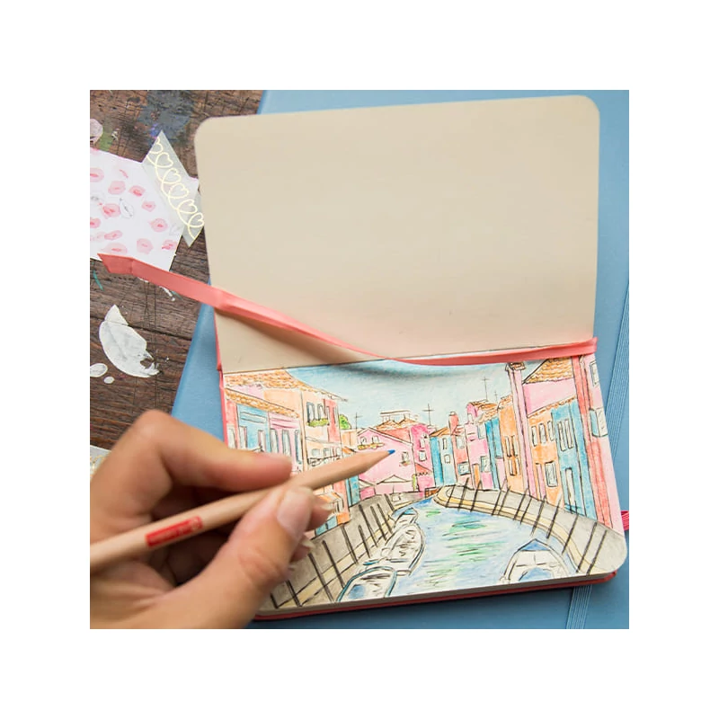 Talens Art Creation Sketch Book rajz- és vázlatfüzet, 140 g, 80 lap - 9x14 cm, pasztell ibolyaszín