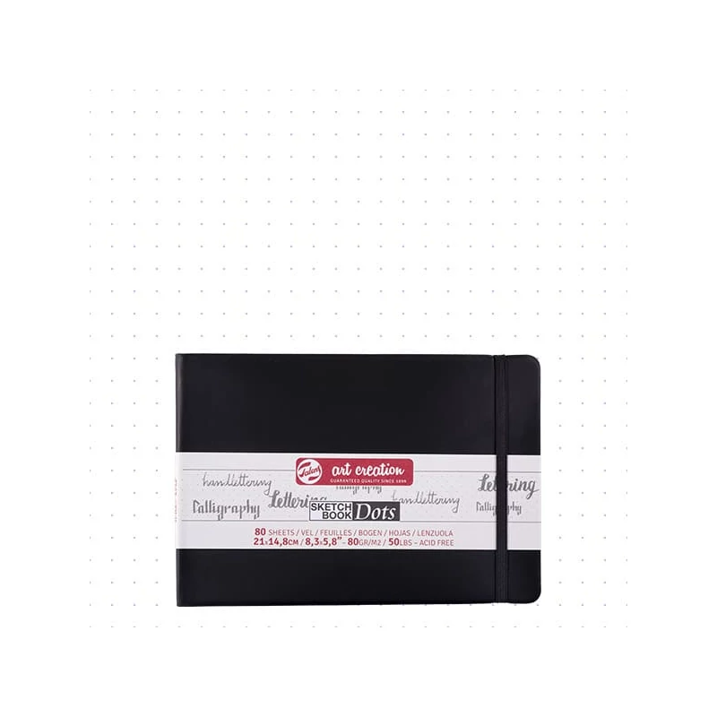 Talens Art Creation Sketch Book Dots ponthálós jegyzetfüzet, 80 g - A5, fekvő