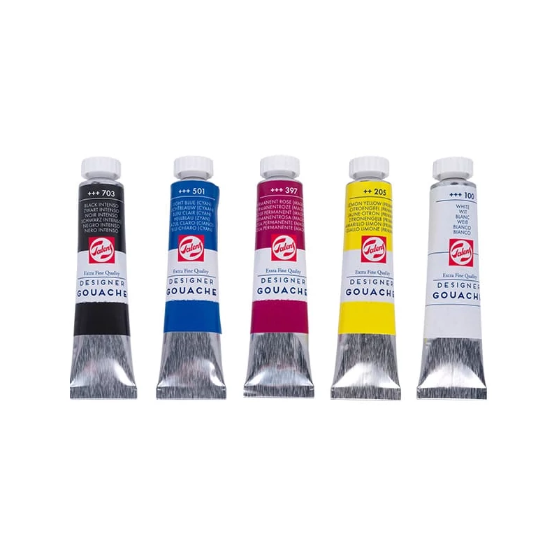 Talens Extra Fine gouache festék készlet - 5x20 ml, mixing set
