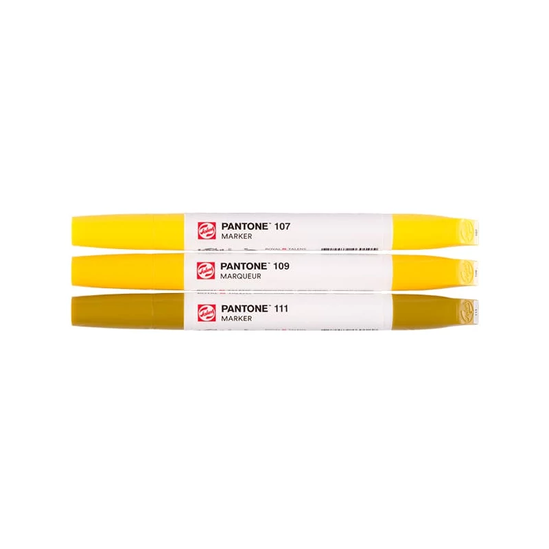 Talens Pantone kétvégű ecsetfilc készlet - 3 db, Yellow