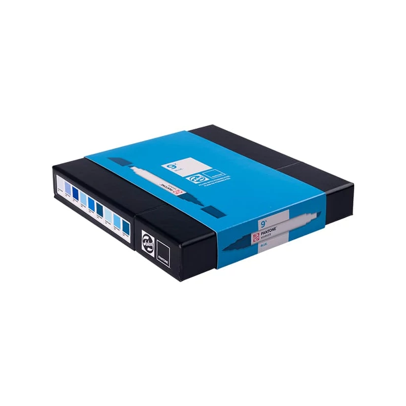 Talens Pantone kétvégű ecsetfilc készlet - 9 db, Blue