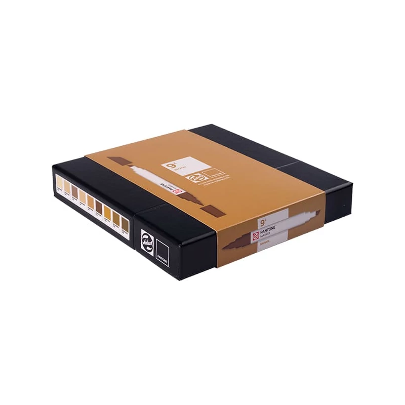 Talens Pantone kétvégű ecsetfilc készlet - 9 db, Brown