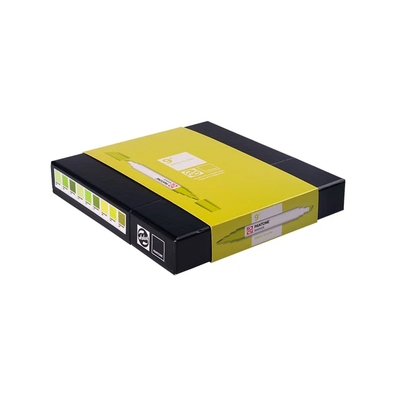 Talens Pantone kétvégű ecsetfilc készlet - 9 db, Green yellow