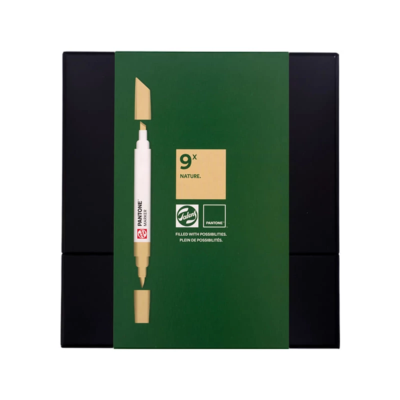 Talens Pantone kétvégű ecsetfilc készlet - 9 db, Nature