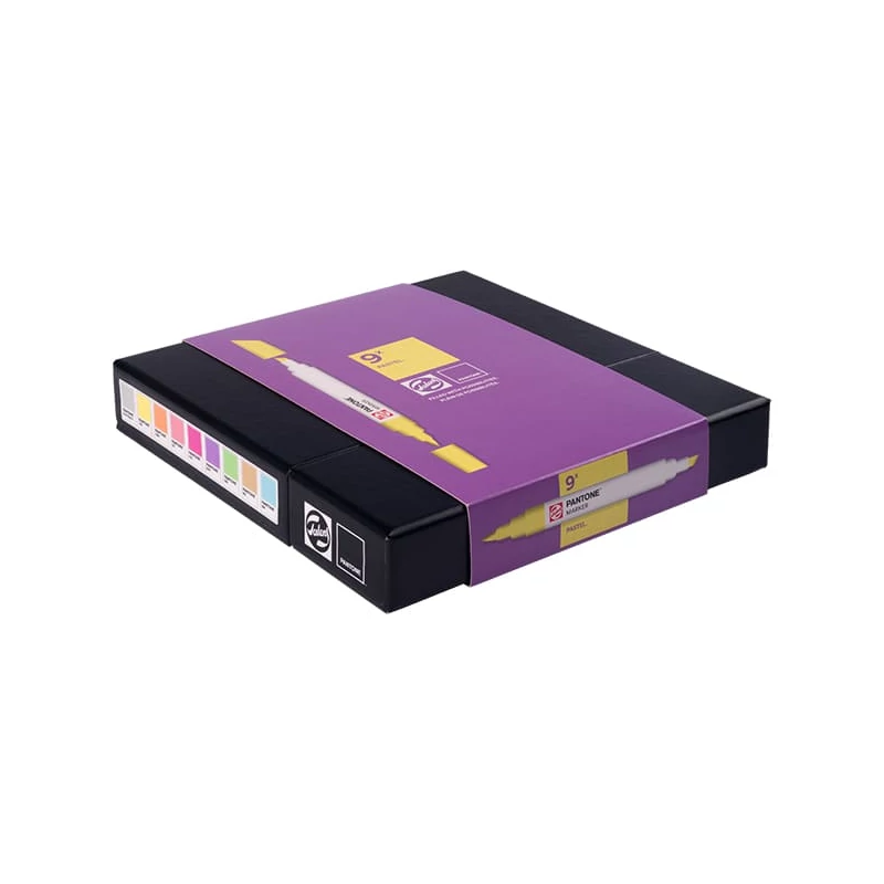 Talens Pantone kétvégű ecsetfilc készlet - 9 db, Pastel