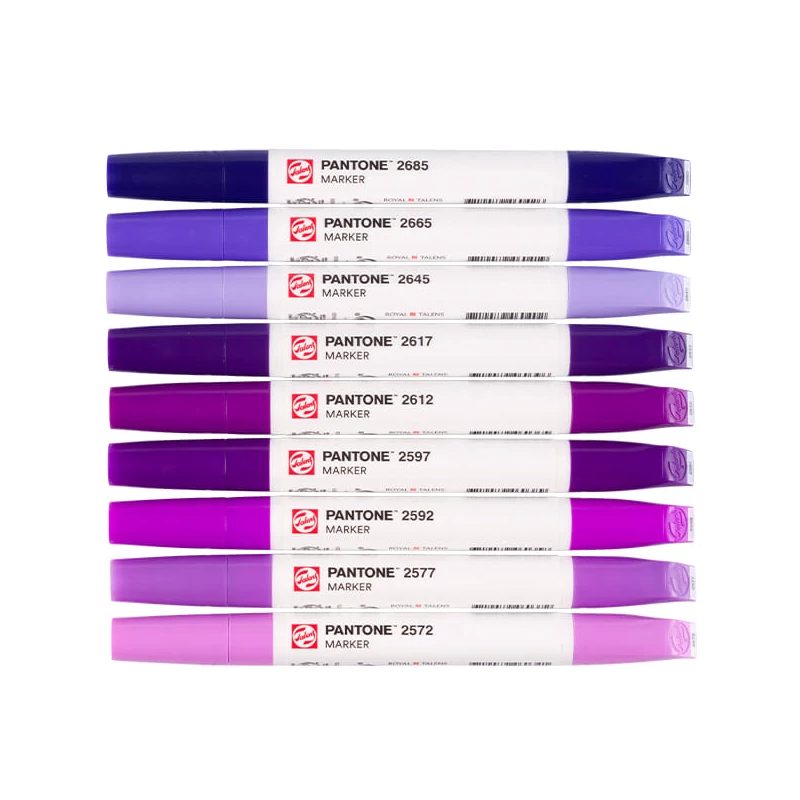 Talens Pantone kétvégű ecsetfilc készlet - 9 db, Purple