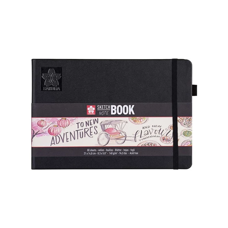 Sakura Sketch/note book jegyzet- és vázlatfüzet, krémszínű papír - A5 fekvő