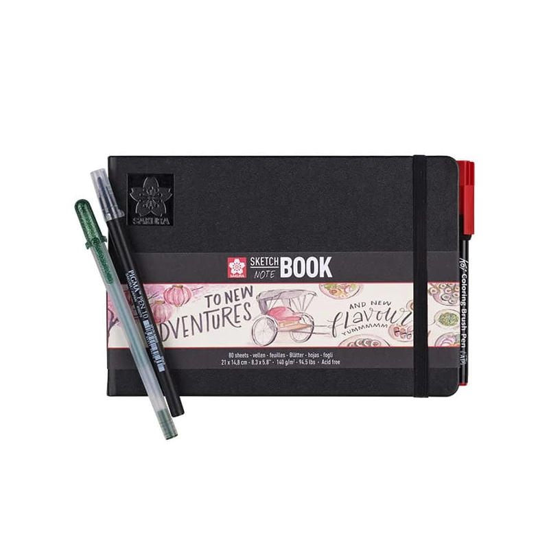 Sakura Sketch/note book jegyzet- és vázlatfüzet, krémszínű papír - A5 fekvő