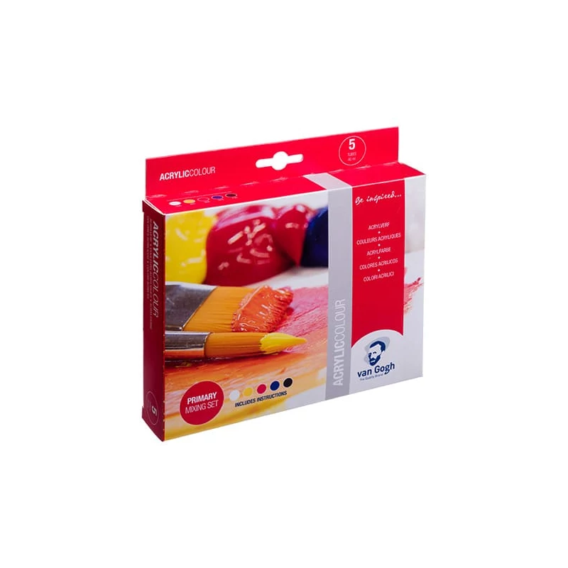 Talens Van Gogh akrilfesték készlet - 5x40 ml, primary mixing set