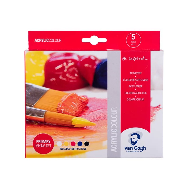 Talens Van Gogh akrilfesték készlet - 5x40 ml, primary mixing set
