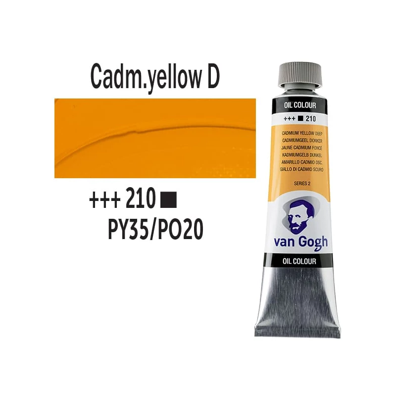 Talens Van Gogh olajfesték, 40 ml - 210, cadmium yellow deep