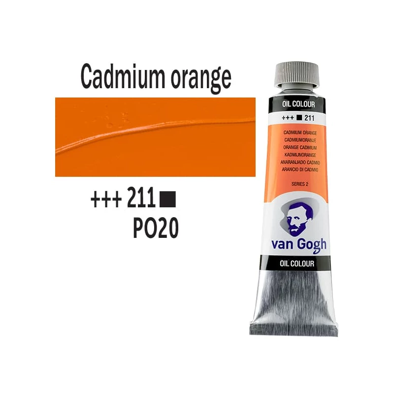 Talens Van Gogh olajfesték, 40 ml - 211, cadmium orange