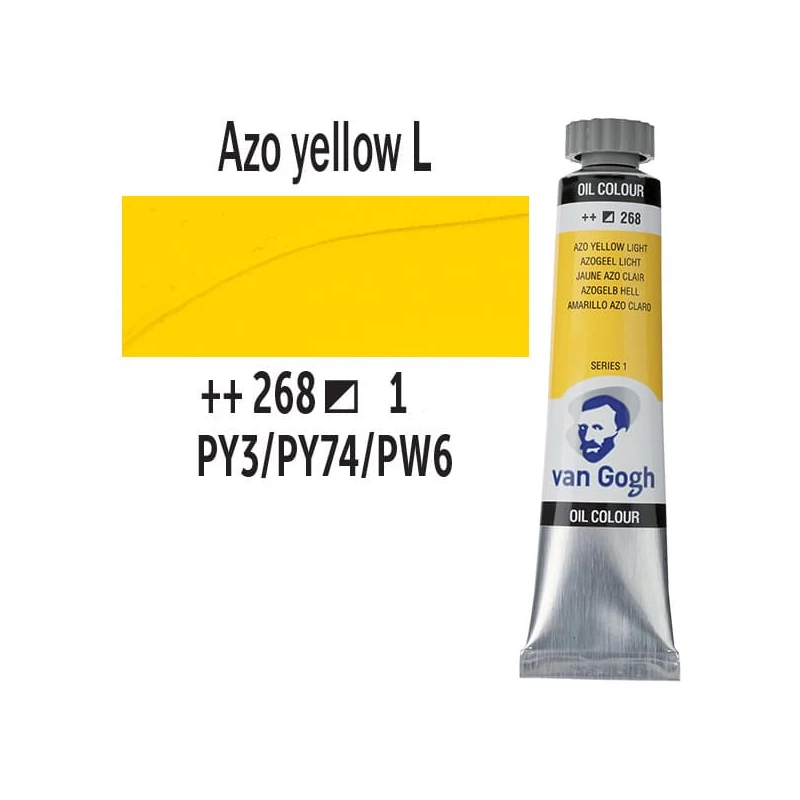 Talens Van Gogh olajfesték, 20 ml - 268, azo yellow light