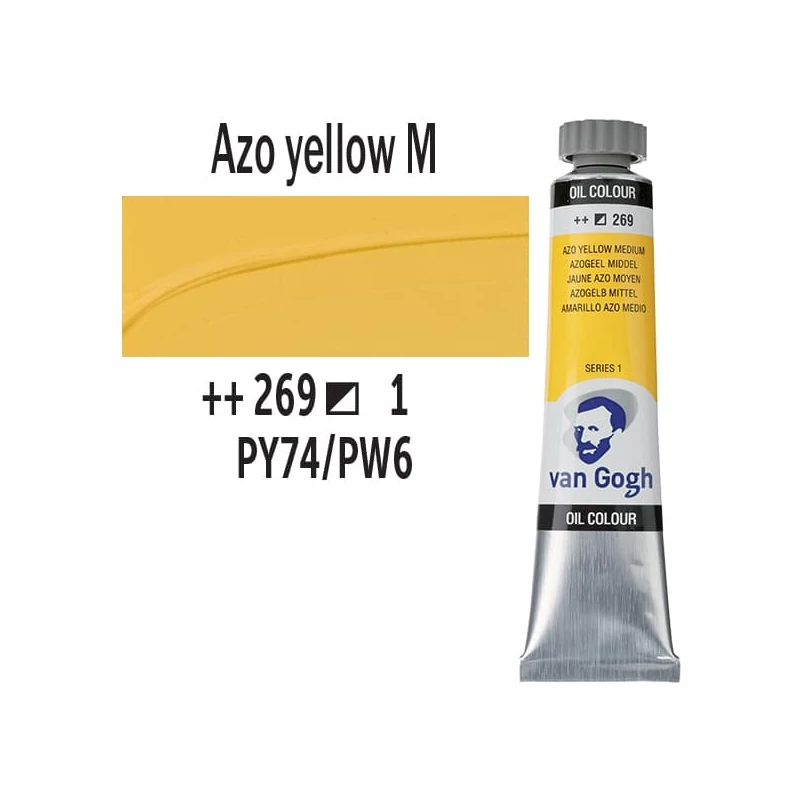 Talens Van Gogh olajfesték, 20 ml - 269, azo yellow medium