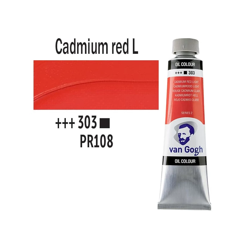 Talens Van Gogh olajfesték, 40 ml - 303, cadmium red light