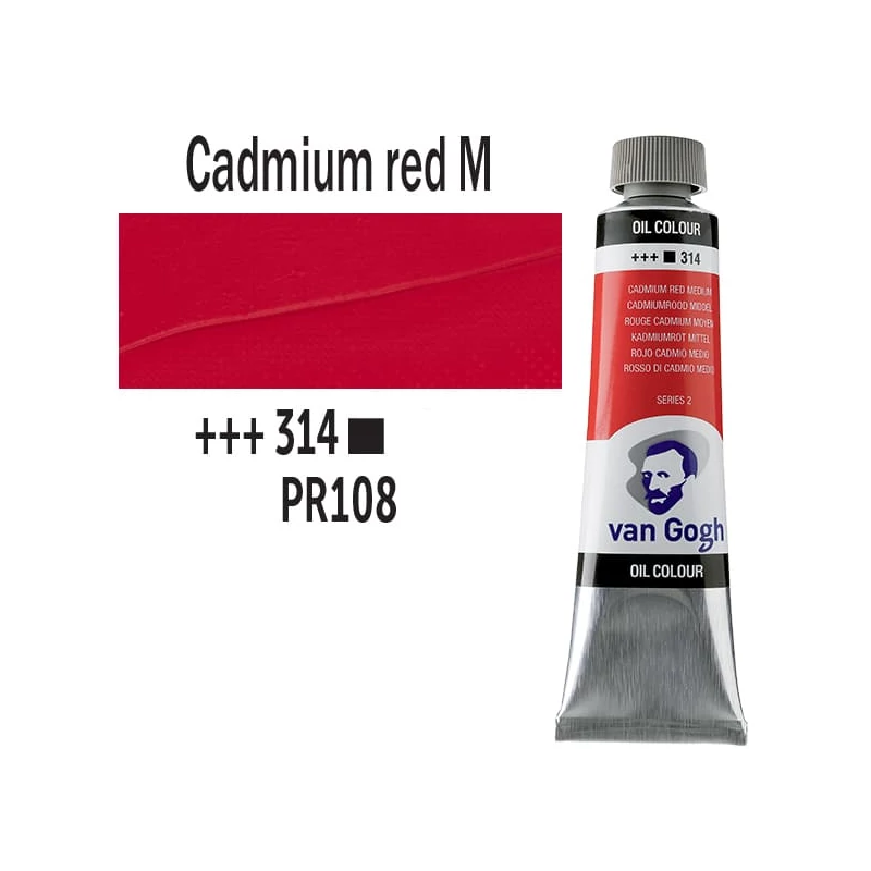 Talens Van Gogh olajfesték, 40 ml - 314, cadmium red medium