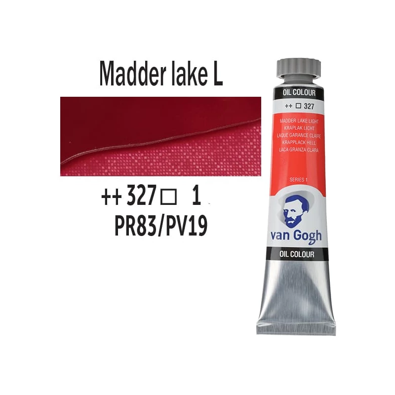 Talens Van Gogh olajfesték, 20 ml - 327, madder lake light