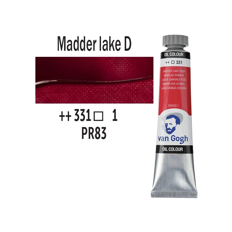 Talens Van Gogh olajfesték, 20 ml - 331, madder lake deep