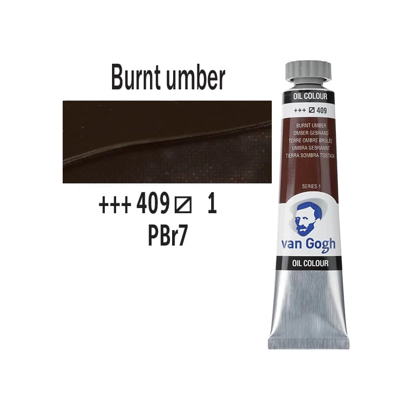 Talens Van Gogh olajfesték, 20 ml - 409, burnt umber