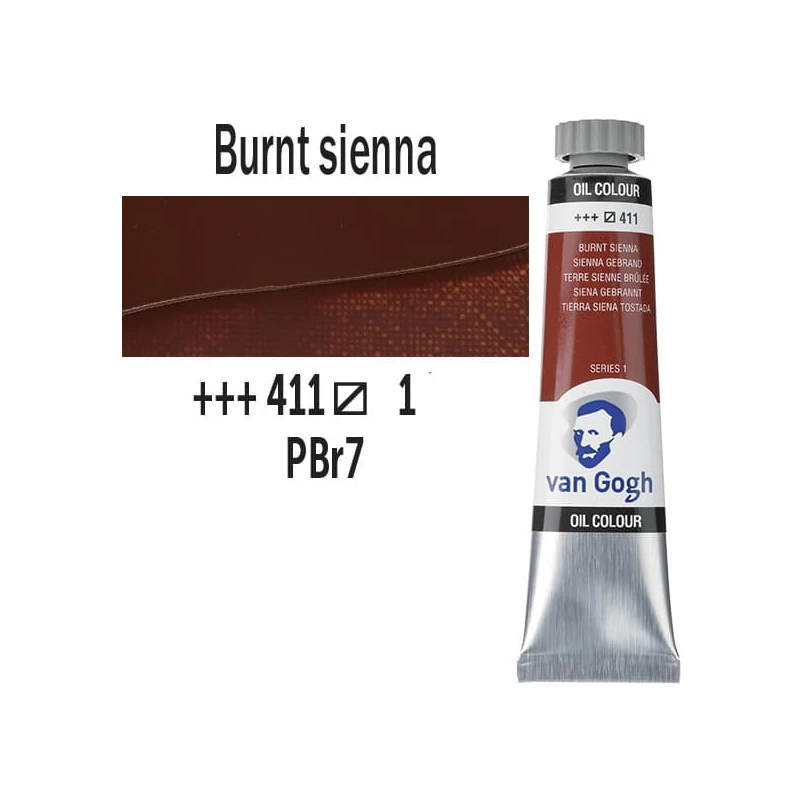 Talens Van Gogh olajfesték, 20 ml - 411, burnt sienna