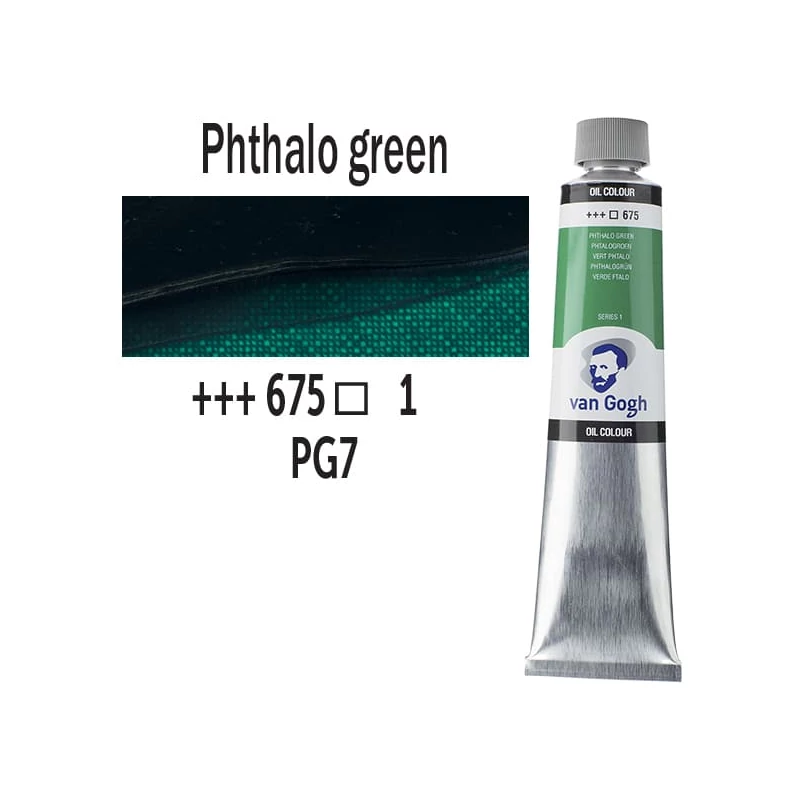 Talens Van Gogh olajfesték, 200 ml - 675, phthalo green