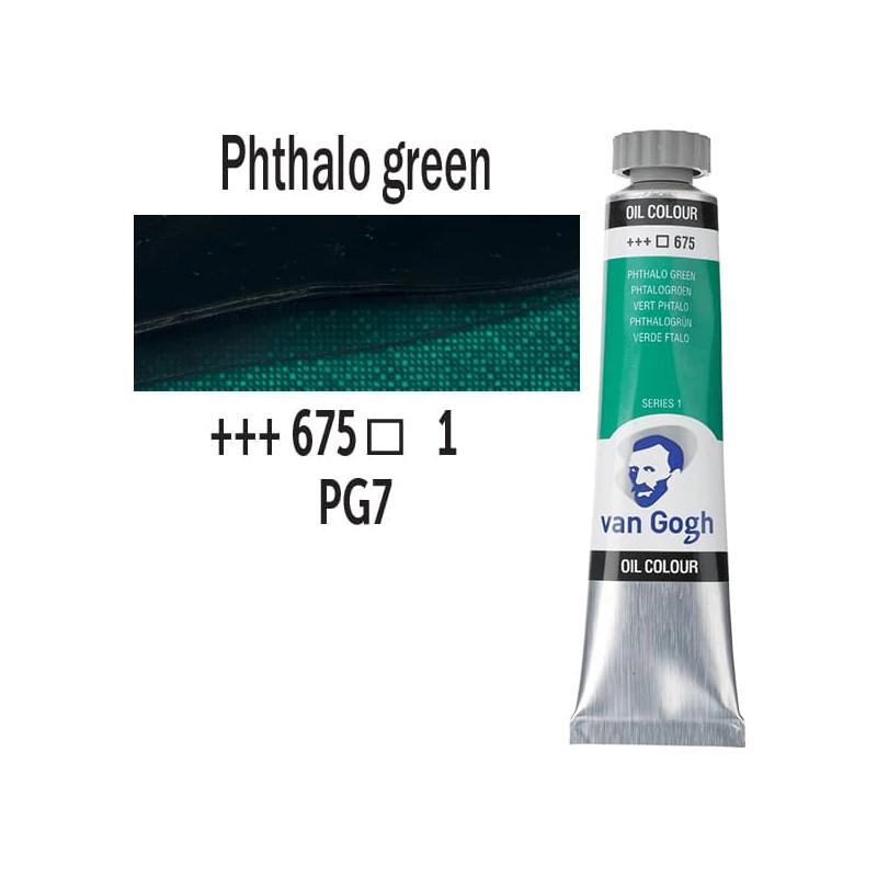 Talens Van Gogh olajfesték, 20 ml - 675, phthalo green