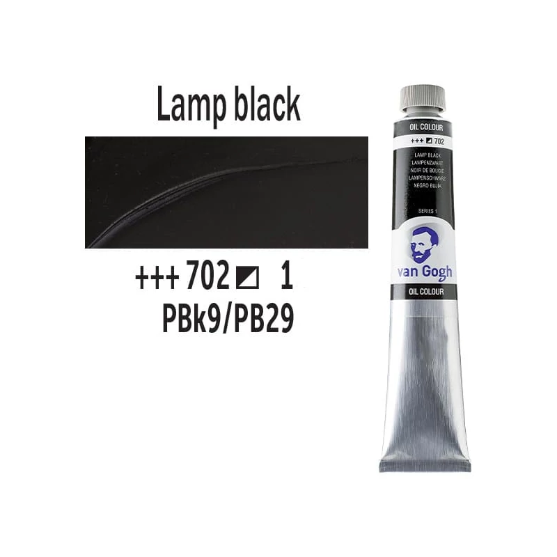 Talens Van Gogh olajfesték, 60 ml - 702, lamp black