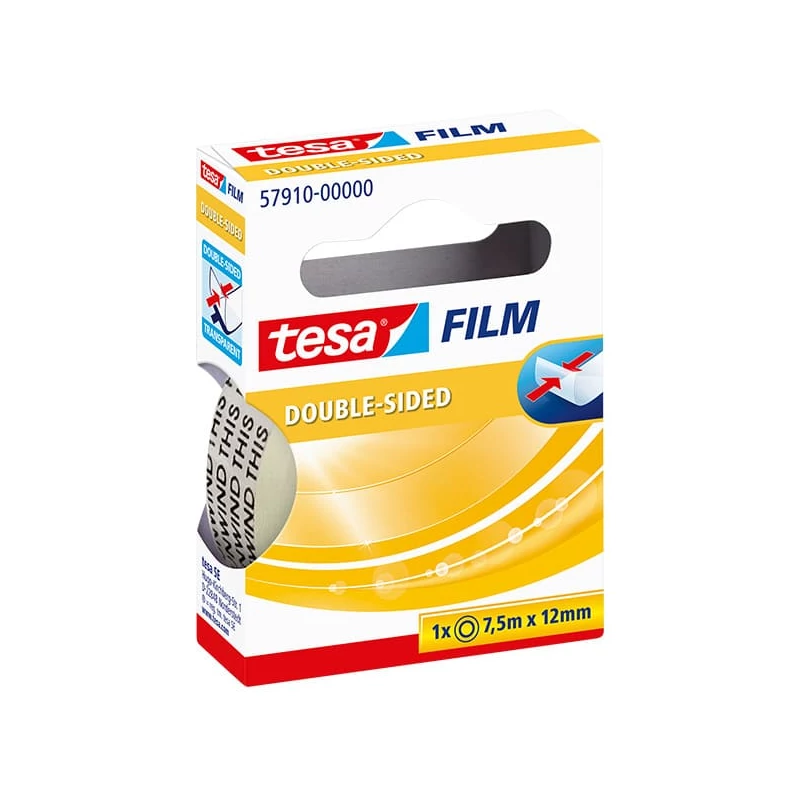 Tesa 57910 Tesafilm kétoldalas ragasztószalag, 12 mm x 7,5 m