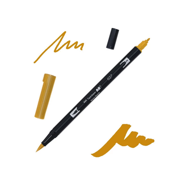 Tombow abt dual brush pen kétvégű filctoll - 027, dark ochre