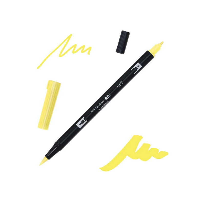 Tombow abt dual brush pen kétvégű filctoll - 062, pale yellow