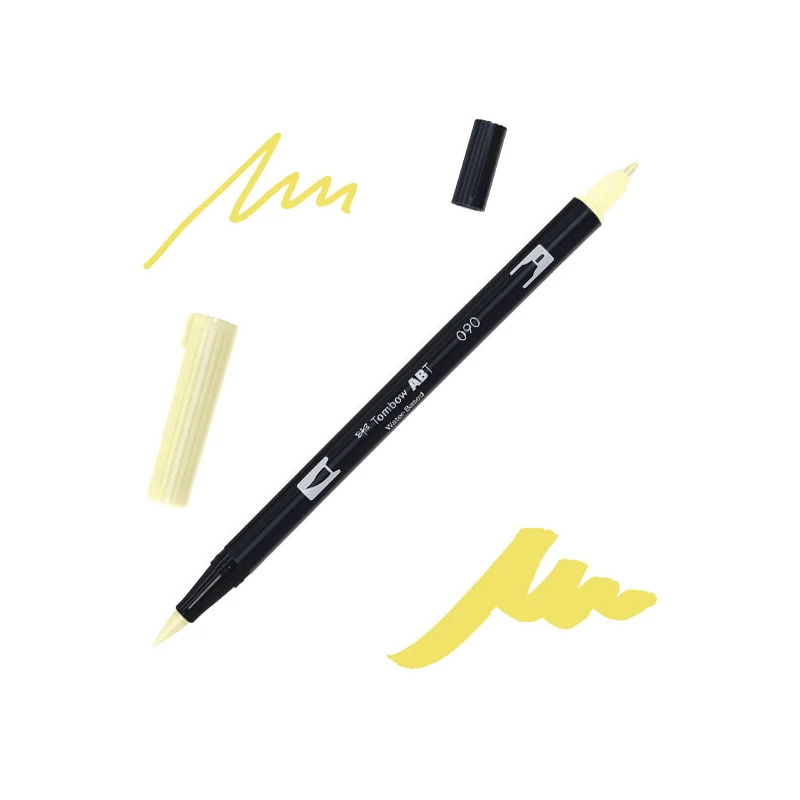 Tombow abt dual brush pen kétvégű filctoll - 090, lemon cream