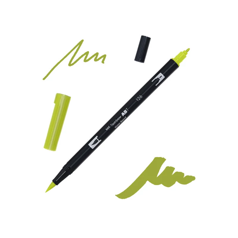 Tombow abt dual brush pen kétvégű filctoll - 126, light olive