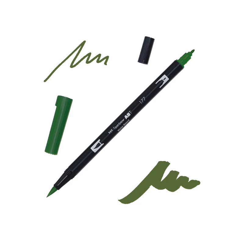 Tombow abt dual brush pen kétvégű filctoll - 177, dark jade