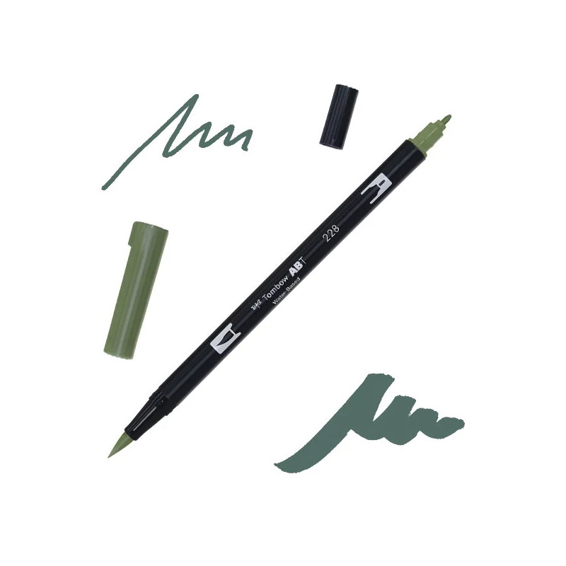 Tombow abt dual brush pen kétvégű filctoll - 228, grey green