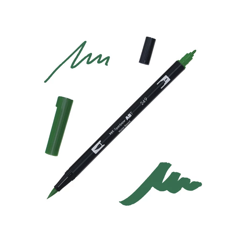 Tombow abt dual brush pen kétvégű filctoll - 249, hunter green