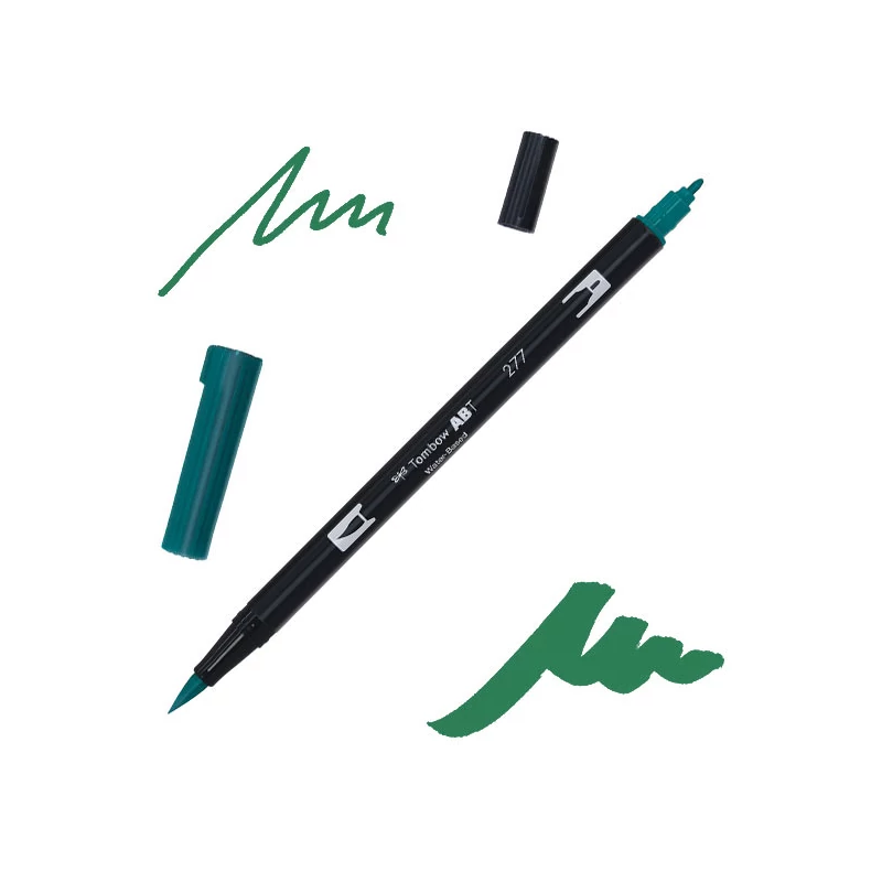 Tombow abt dual brush pen kétvégű filctoll - 277, dark green