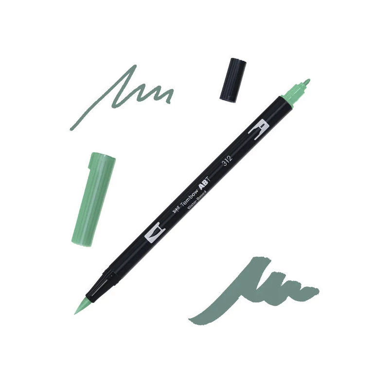 Tombow abt dual brush pen kétvégű filctoll - 312, holly green