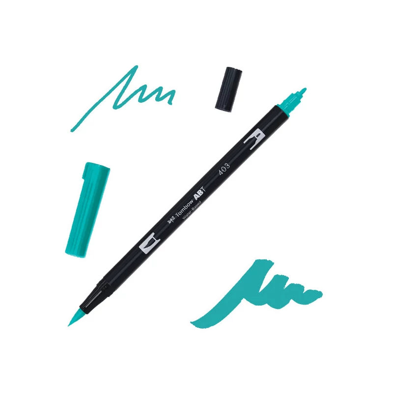 Tombow abt dual brush pen kétvégű filctoll - 403, bright blue