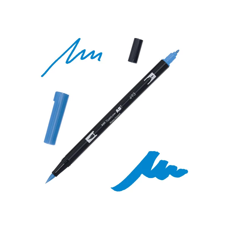 Tombow abt dual brush pen kétvégű filctoll - 493, reflex blue