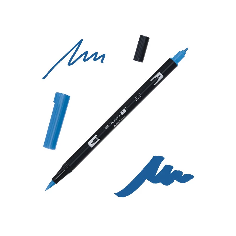 Tombow abt dual brush pen kétvégű filctoll - 535, cobalt blue