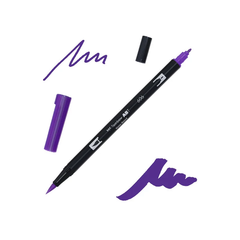 Tombow abt dual brush pen kétvégű filctoll - 606, violet