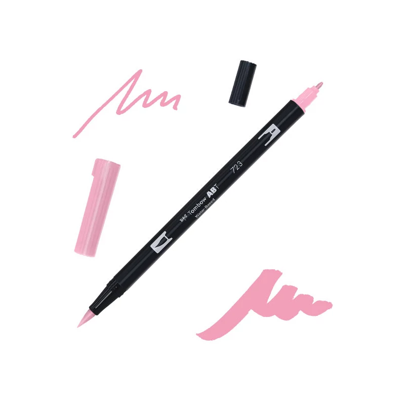 Tombow abt dual brush pen kétvégű filctoll - 723, pink