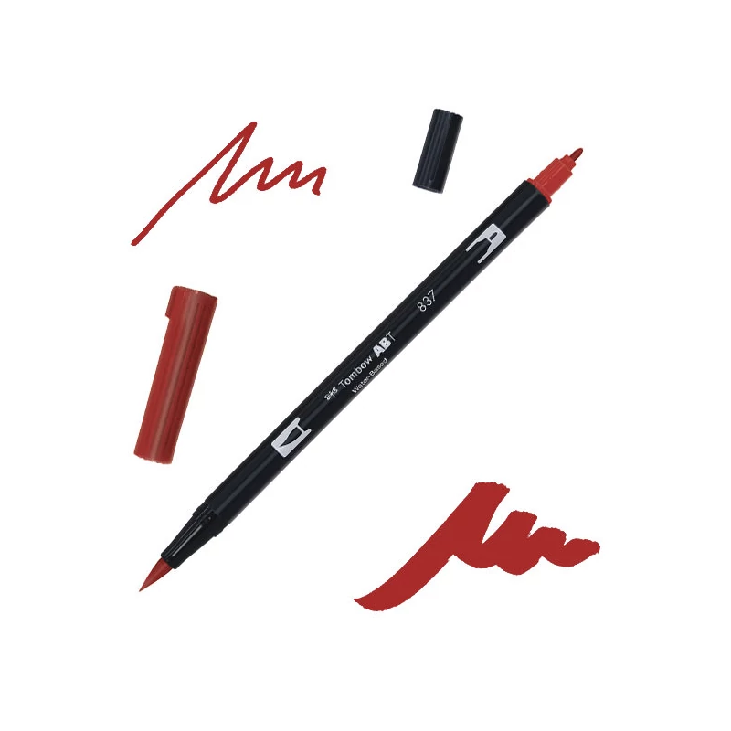 Tombow abt dual brush pen kétvégű filctoll - 837, wine red