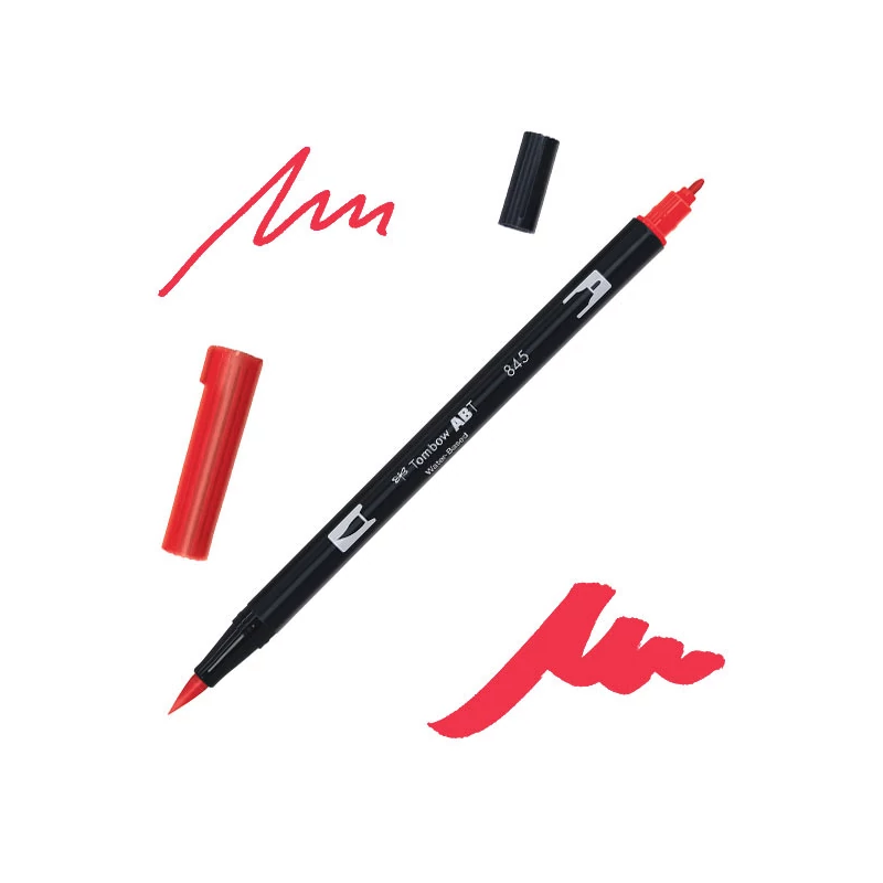 Tombow abt dual brush pen kétvégű filctoll - 845, carmine