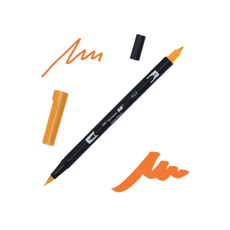 Tombow abt dual brush pen kétvégű filctoll - 933, orange