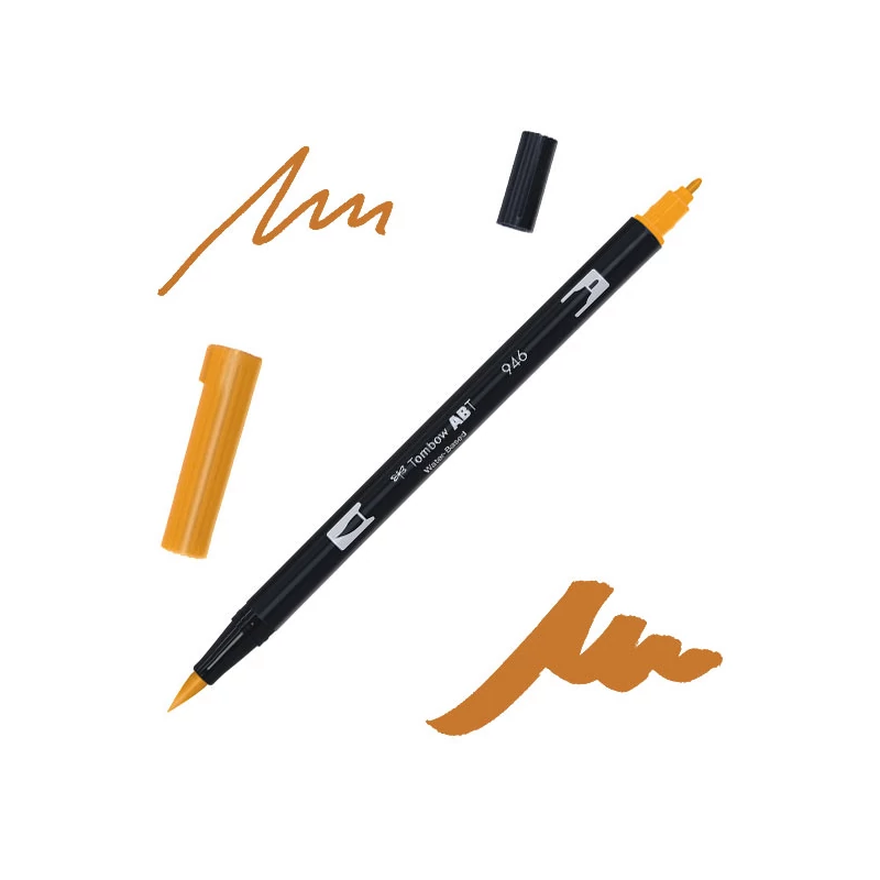 Tombow abt dual brush pen kétvégű filctoll - 946, gold ochre