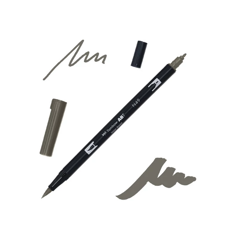 Tombow abt dual brush pen kétvégű filctoll - N49, warm grey 8