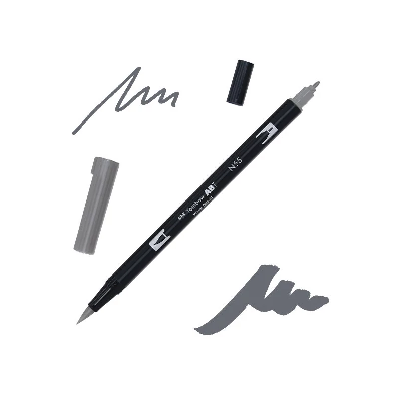 Tombow abt dual brush pen kétvégű filctoll - N55, cool gray 7