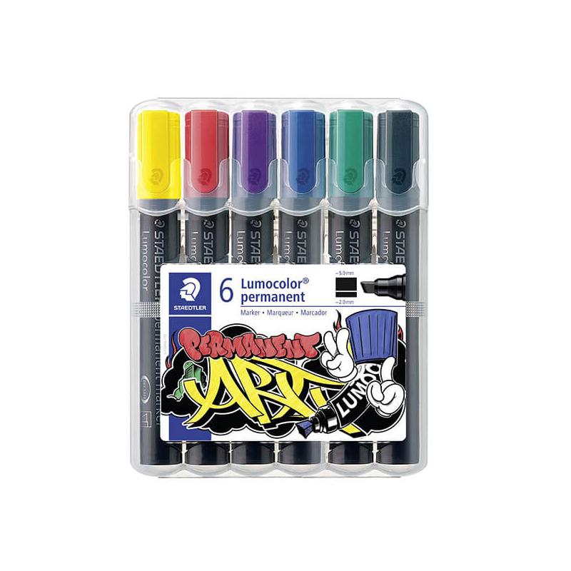 Alkoholos marker készlet, Staedtler, Lumocolor Art, 2-5mm - 6db